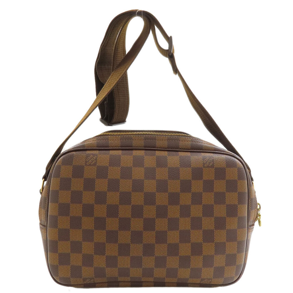 Louis Vuitton Reporter Damier Canvas Shoulder Bag Brown